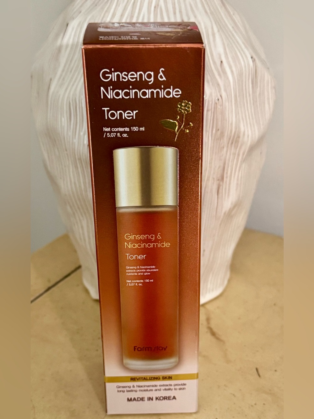 Korean Skincare Ginseng & Niacinamide Toner NIB
